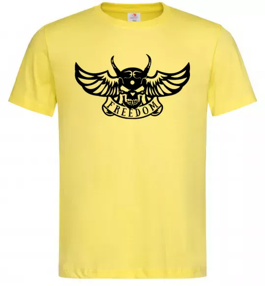 Чоловіча футболка Freedom demon Лимонний фото