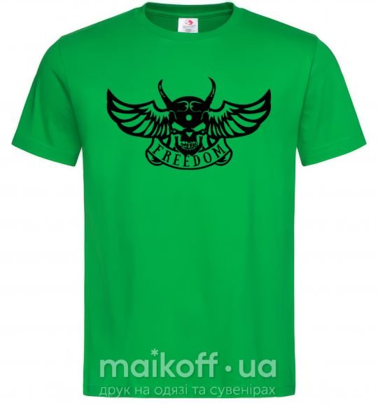 Мужская футболка Freedom demon Зеленый фото