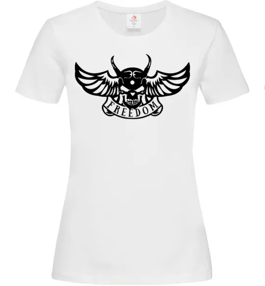 Жіноча футболка Freedom demon Білий фото