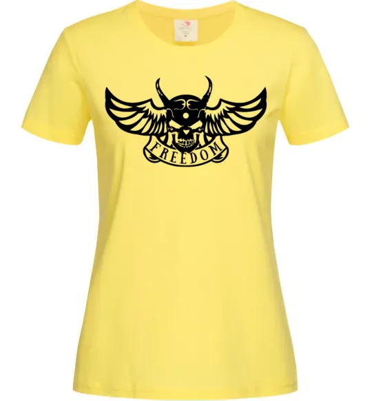 Жіноча футболка Freedom demon Лимонний фото