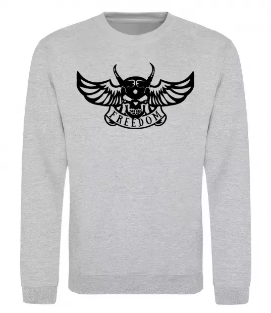 Свитшот Freedom demon Серый меланж фото