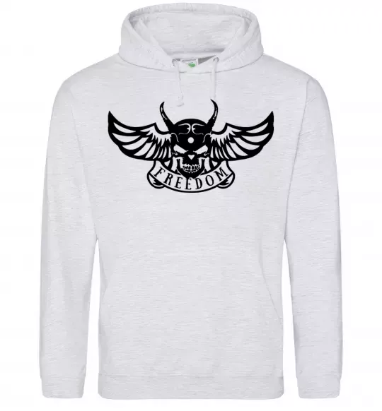 Чоловіча толстовка (худі) Freedom demon Сірий меланж фото