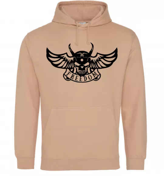 Чоловіча толстовка (худі) Freedom demon Пісочний фото