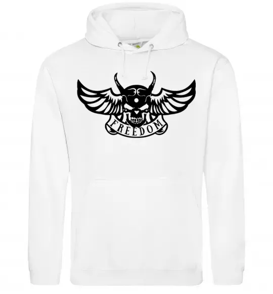 Жіноча толстовка (худі) Freedom demon Білий фото