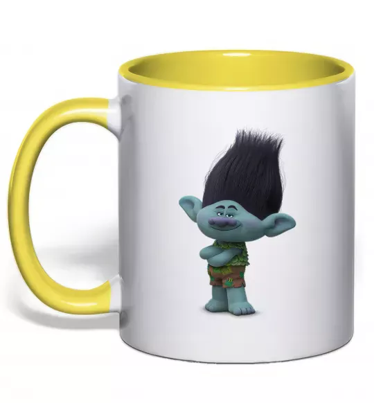 Чашка з кольоровою ручкою Branch Сонячно жовтий фото