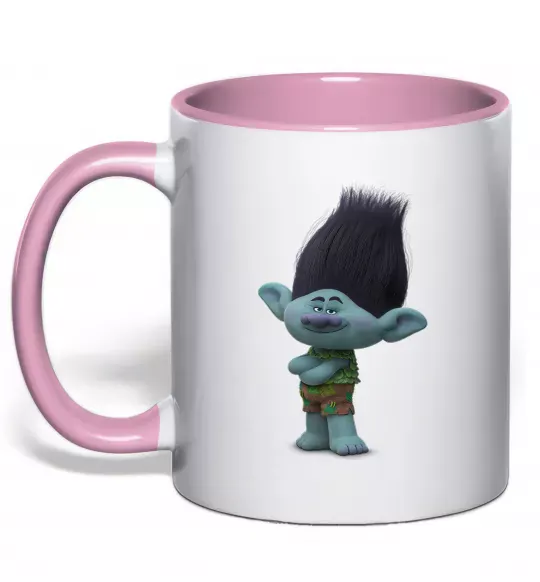 Чашка з кольоровою ручкою Branch Ніжно рожевий фото