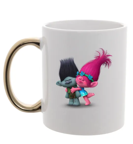 Чашка з кольоровою ручкою Branch and Poppy Золото фото