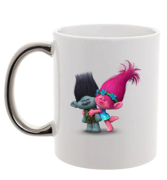 Чашка з кольоровою ручкою Branch and Poppy Срібло фото