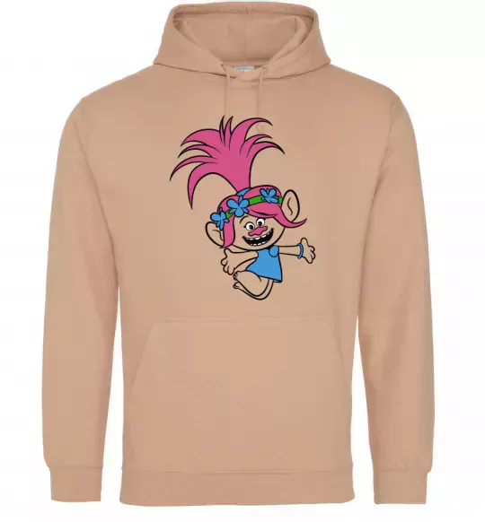 Женская толстовка (худи) Poppy Trolls Песочный фото