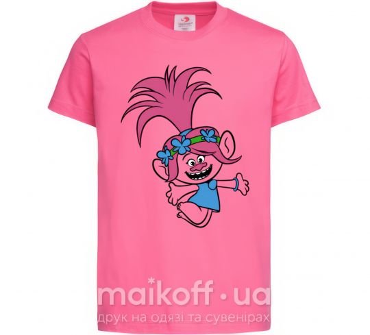 Дитяча футболка Poppy Trolls Яскраво-рожевий фото