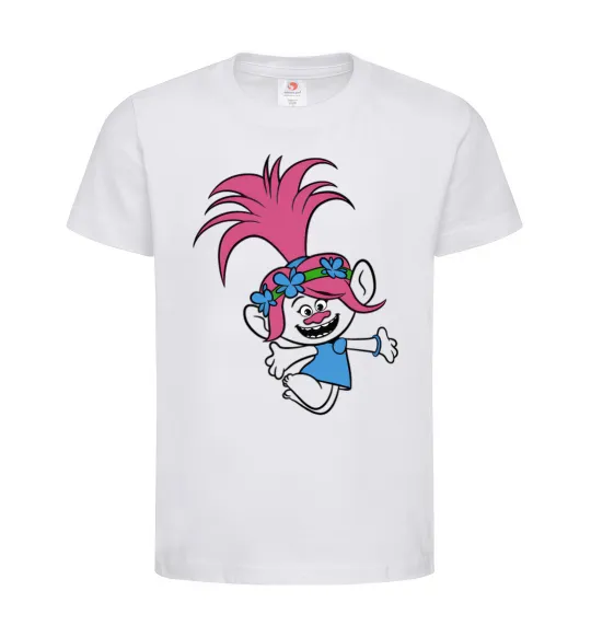 Дитяча футболка Poppy Trolls Білий фото