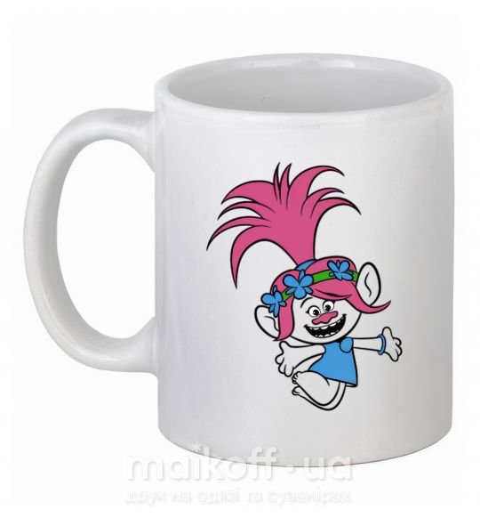 Чашка керамическая Poppy Trolls Белый фото