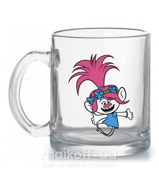 Чашка стеклянная Poppy Trolls Прозрачный фото