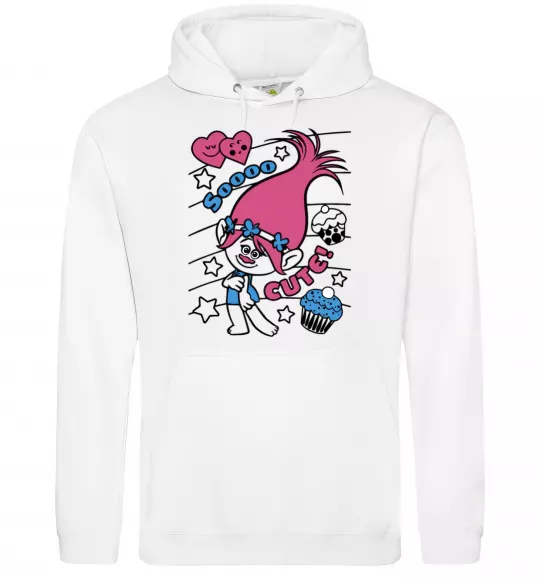 Мужская толстовка (худи) Sooo cute Белый фото