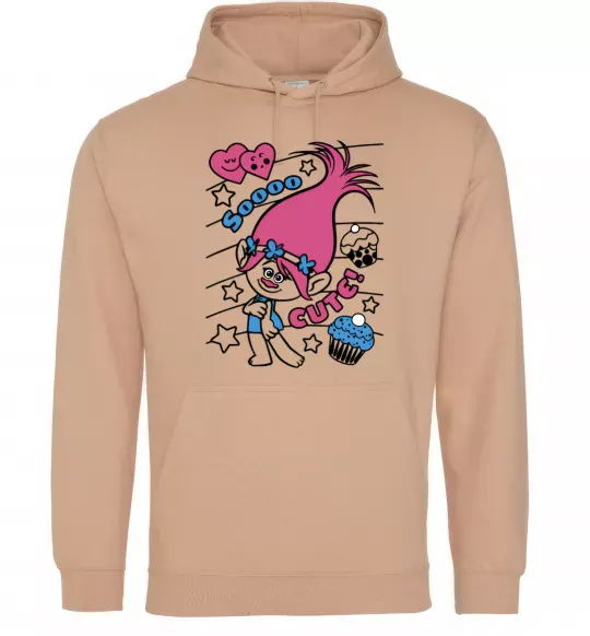 Мужская толстовка (худи) Sooo cute Песочный фото