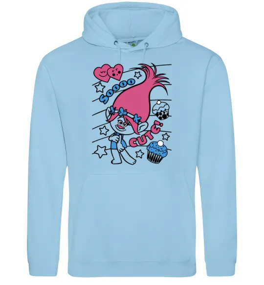 Мужская толстовка (худи) Sooo cute Голубой фото