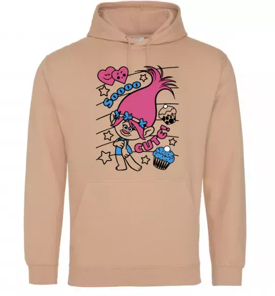 Женская толстовка (худи) Sooo cute Песочный фото