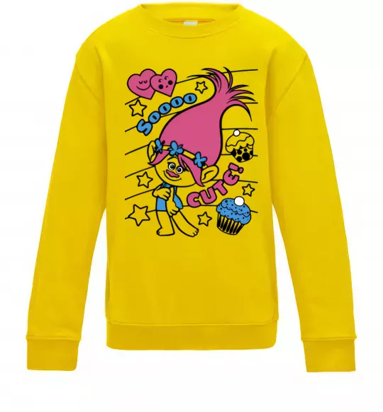 Детский Свитшот Sooo cute Солнечно желтый фото