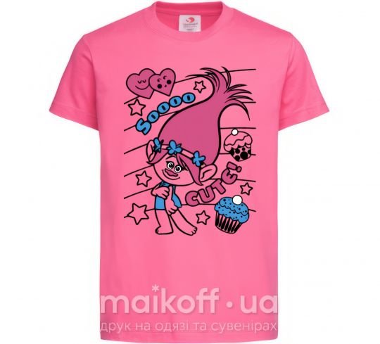Детская футболка Sooo cute Ярко-розовый фото