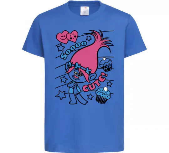 Дитяча футболка Sooo cute Яскраво-синій фото