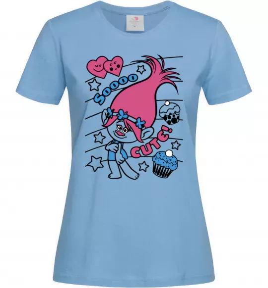 Женская футболка Sooo cute Голубой фото