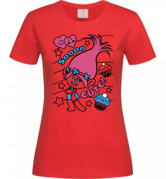 Женская футболка Sooo cute Красный фото