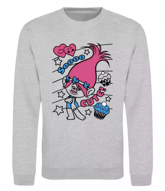 Світшот Sooo cute Сірий меланж фото