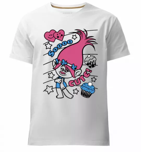 Мужская премиум футболка Sooo cute Белый фото