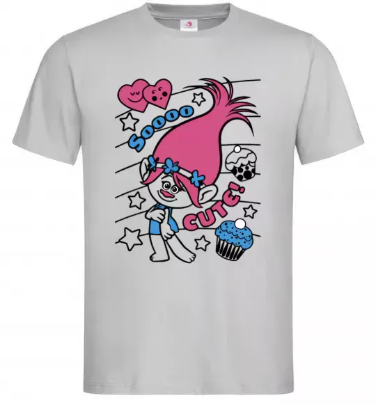 Мужская футболка Sooo cute Серый фото