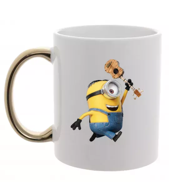 Чашка з кольоровою ручкою Minion Stuart Золото фото
