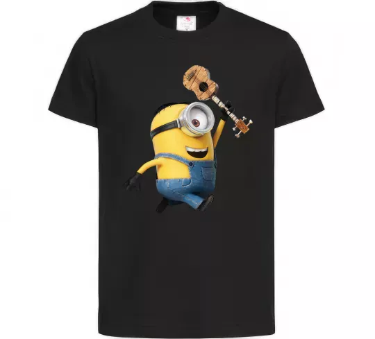 Детская футболка Minion Stuart Черный фото