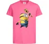 Детская футболка Minion Stuart Ярко-розовый фото