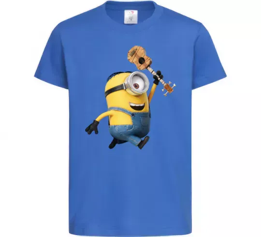 Детская футболка Minion Stuart Ярко-синий фото