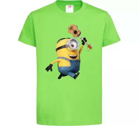 Детская футболка Minion Stuart Лаймовый фото