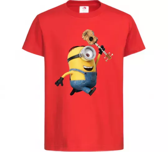 Детская футболка Minion Stuart Красный фото