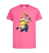 Детская футболка Minion Stuart Ярко-розовый фото