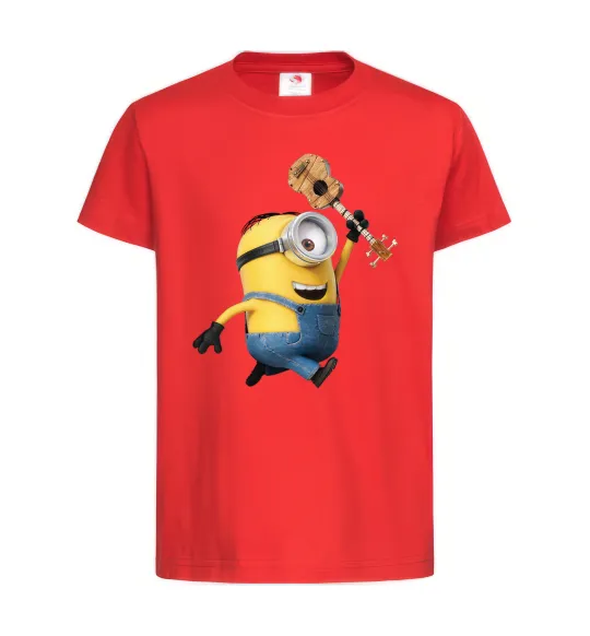 Детская футболка Minion Stuart Красный фото