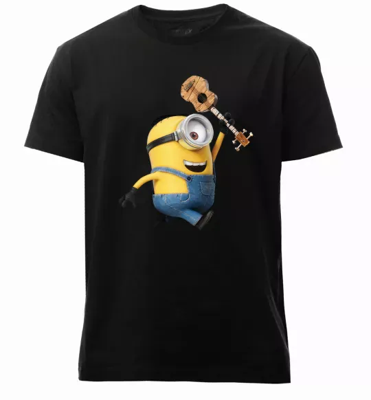 Мужская премиум футболка Minion Stuart Черный фото