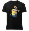Мужская премиум футболка Minion Stuart Черный фото