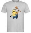 Чоловіча футболка Minion Stuart Сірий фото