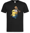 Чоловіча футболка Minion Stuart Чорний фото