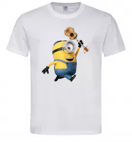Чоловіча футболка Minion Stuart Білий фото