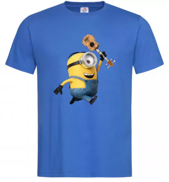 Чоловіча футболка Minion Stuart Яскраво-синій фото