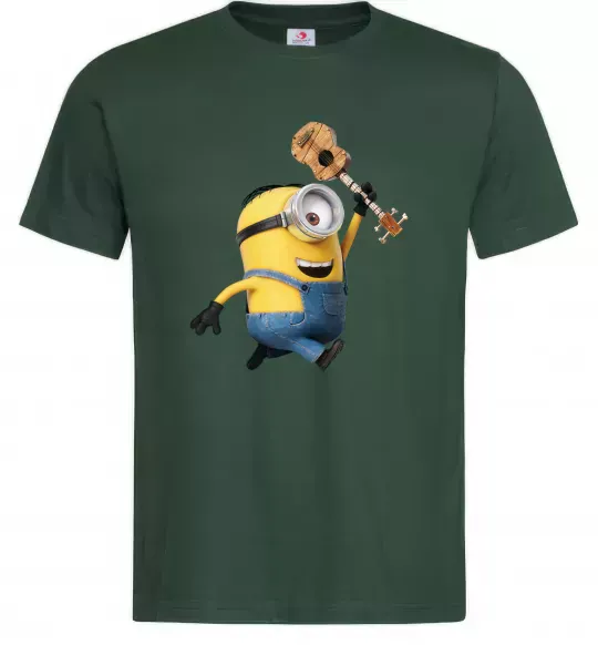 Чоловіча футболка Minion Stuart Темно-зелений фото