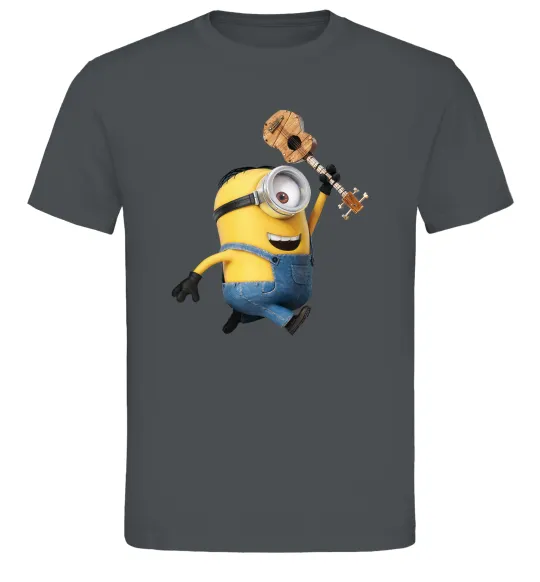 Чоловіча футболка Minion Stuart Графіт фото