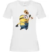 Жіноча футболка Minion Stuart Білий Жіноча футболка Minion Stuart Білий фото