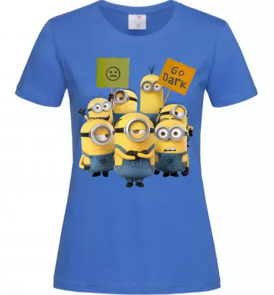 Жіноча футболка Minions Яскраво-синій фото