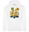 Чоловіча толстовка (худі) Minions Білий фото