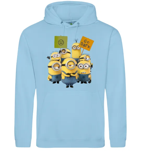 Чоловіча толстовка (худі) Minions Блакитний фото