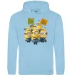 Чоловіча толстовка (худі) Minions Блакитний фото